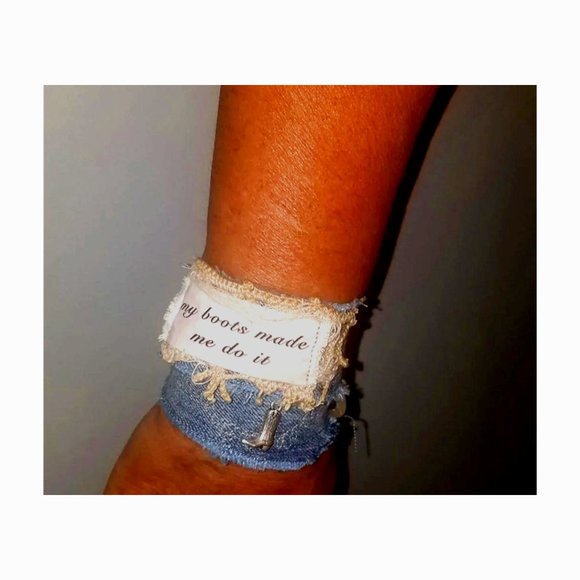 Boho Country Western Wrap Bracelet Silver Boot Charm Cowgirl Quote Saying Mantra - Picture 9 of 9